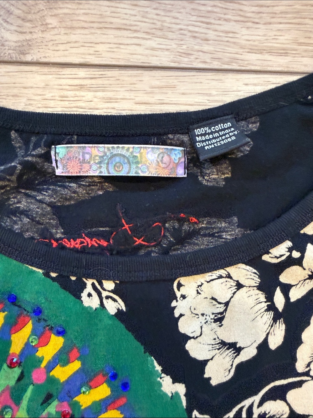 Desigual Midi Dress with Multicolor Floral & Mandala Prints size L - Picture 8 of 12